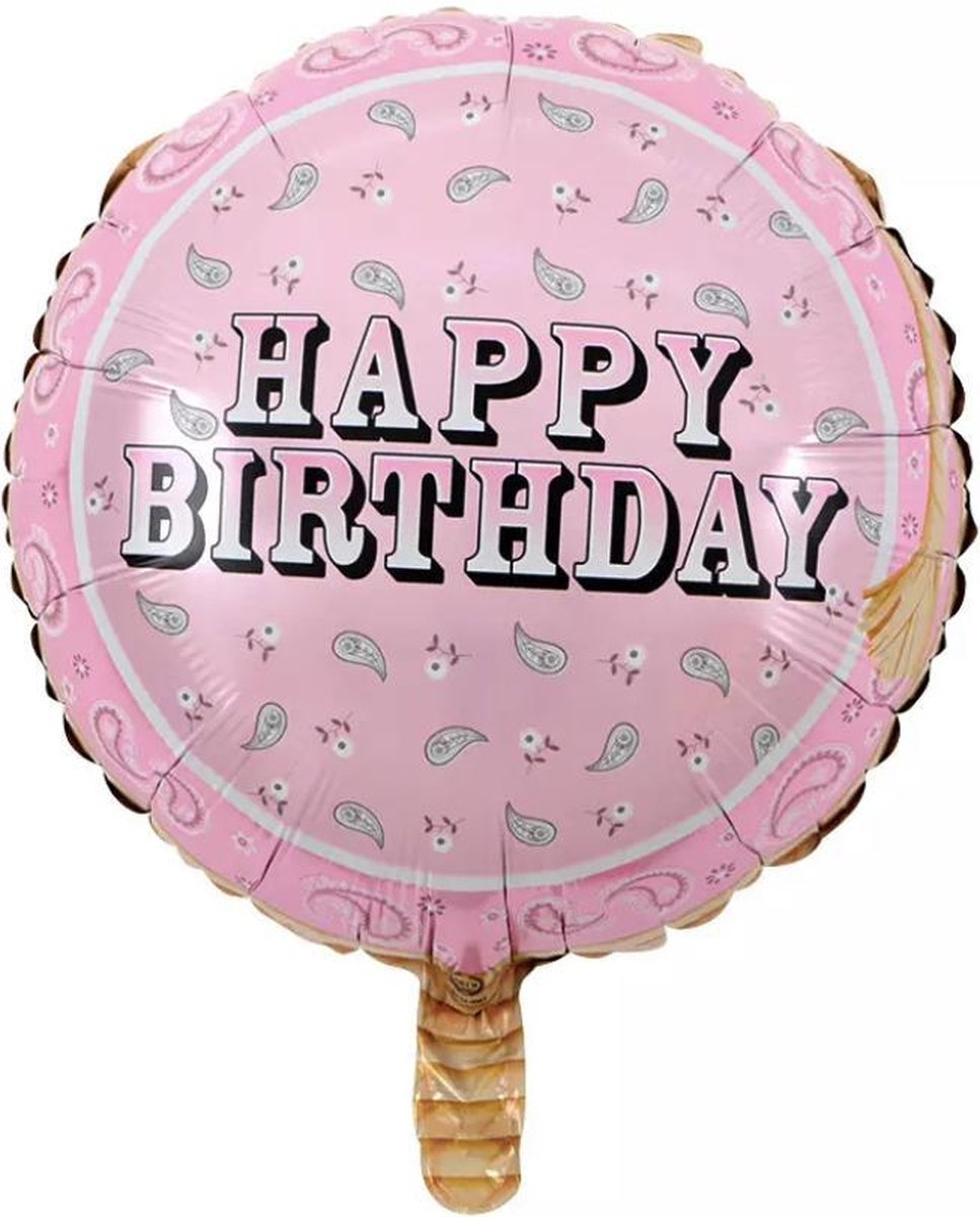 Happy Birthday ballon | Happy Birthday | Ballon | Roze